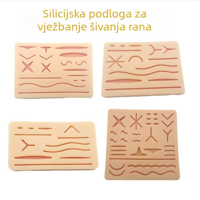 Modul za vježbe šivanja više rana, silikonska kirurgija kože, studenti medicine, simulirani alat za obuku debridmana šavova rana