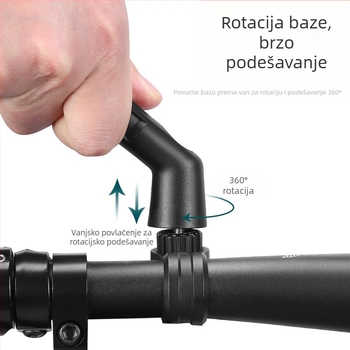 FEAKBIKE teleskopski reflektor s rotirajućim okretanjem od 360 stupnjeva, reflektor za bicikl visoke razlučivosti, otporan na eksploziju