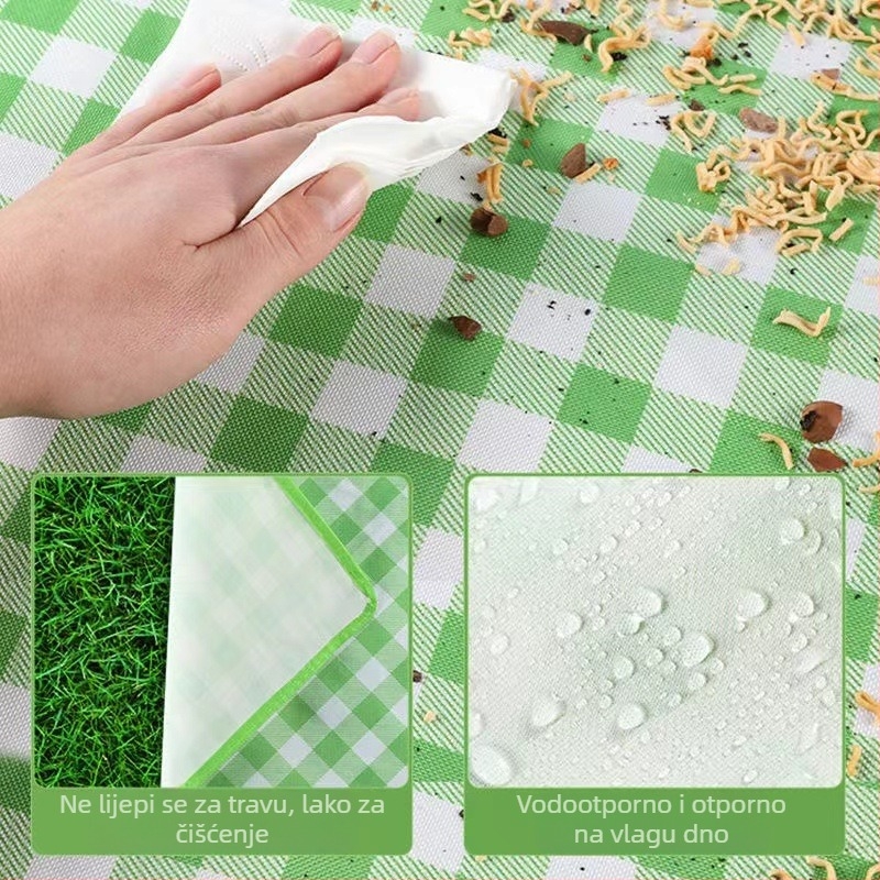 Prostirka za piknik, vodootporna prostirka, vanjska prostirka za piknik, vodootporna zadebljana oxfordska tkanina, PE netkana torba za piknik