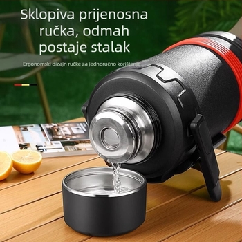 Muški čajnik za vodu od nehrđajućeg čelika za putovanja i putovanja, za muške, s natpisom, ekstra debeli, niski, 316, čajnik za vodu velikog kapaciteta, Qihu