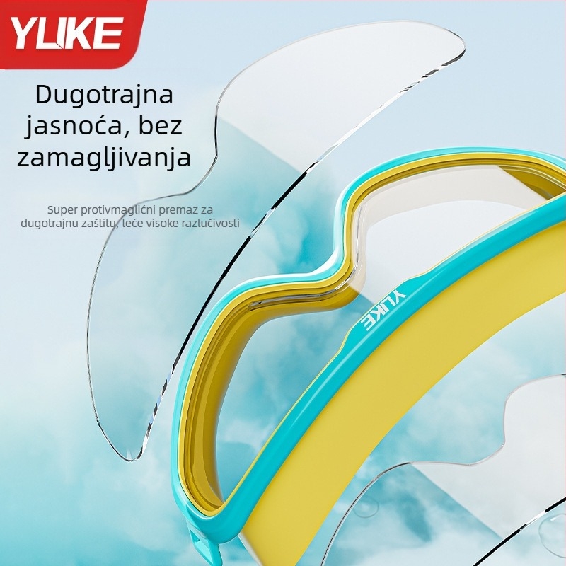 Dječje naočale za plivanje velikog okvira, HD, vodootporne, protiv zamagljivanja, za dječake, profesionalne kape za ronjenje, naočale za plivanje, odijelo, naočale za plivanje za djevojčice.