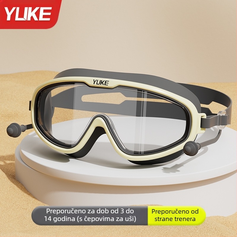 Dječje naočale za plivanje velikog okvira, HD, vodootporne, protiv zamagljivanja, za dječake, profesionalne kape za ronjenje, naočale za plivanje, odijelo, naočale za plivanje za djevojčice.