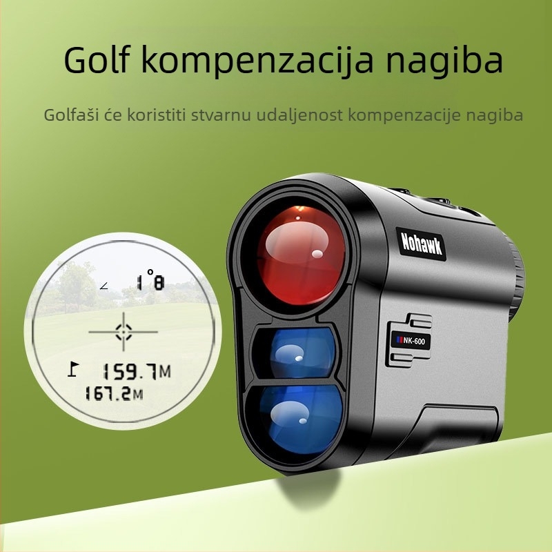 Ručni vanjski elektronički ravnalo za golf s laserskim daljinomjerom visoke preciznosti i infracrvenim daljinomjerom za golf
