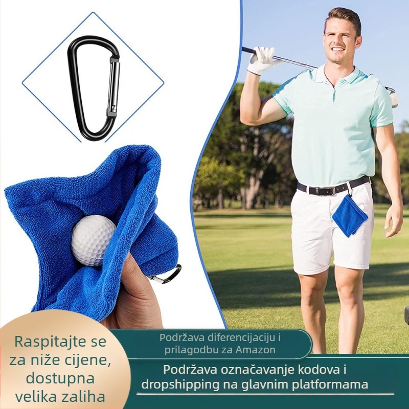 Novi ručnik za čišćenje golfa, krpa za čišćenje ručnika, krpa za brisanje palice, vanjska kuka, sportski ručnik, pribor za golf