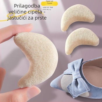 Novi mekani ulošci za prste cipela, jastučići za pola veličine za visoke pete, smanjenje veličine cipela, protiv bolova, protuklizni, zamjena za prste prednjeg dijela stopala
