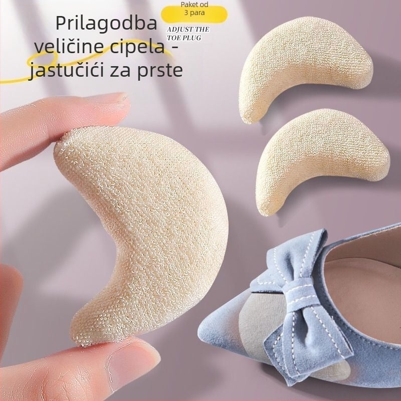 Novi mekani ulošci za prste cipela, jastučići za pola veličine za visoke pete, smanjenje veličine cipela, protiv bolova, protuklizni, zamjena za prste prednjeg dijela stopala