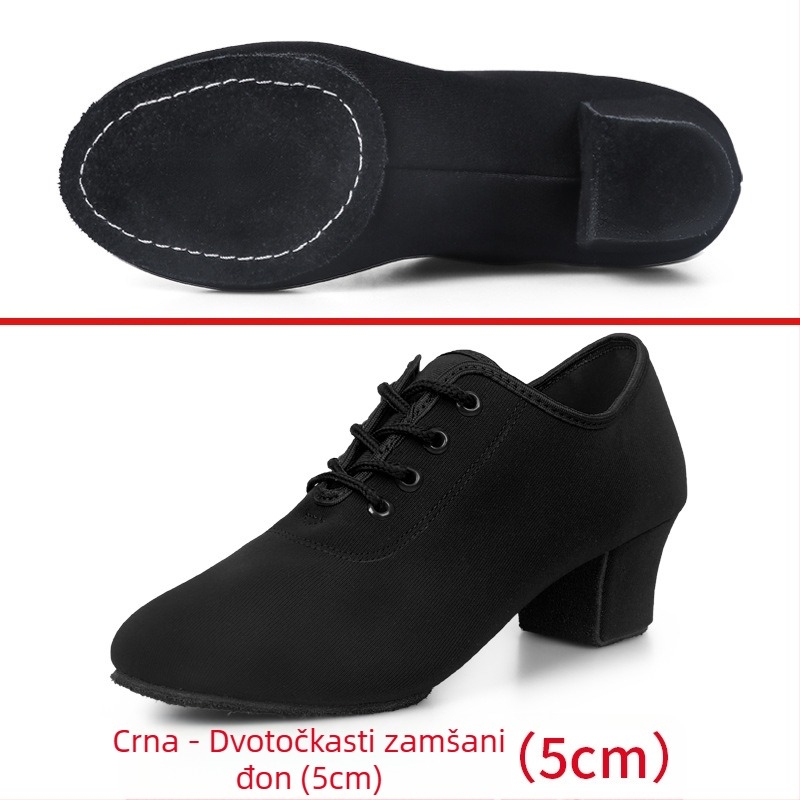 Cipele za latino ples za žene, Cipele za standardne plesove, Mekani potplati, Srednje visoke pete, Cipele za kvadratni ples, Cipele za učitelje mornarskog plesa za odrasle