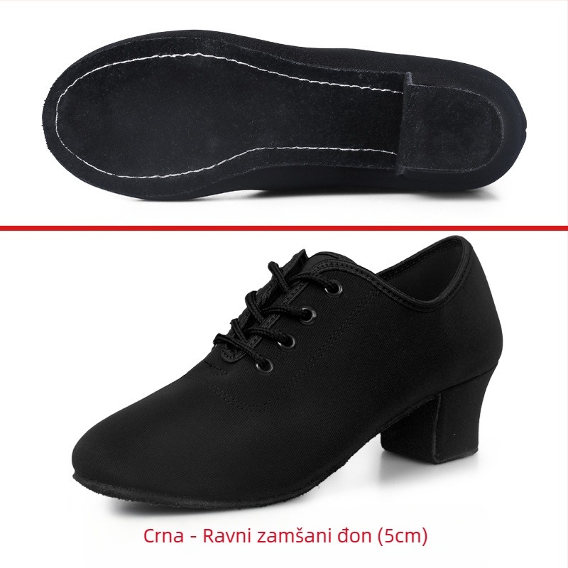 Cipele za latino ples za žene, Cipele za standardne plesove, Mekani potplati, Srednje visoke pete, Cipele za kvadratni ples, Cipele za učitelje mornarskog plesa za odrasle