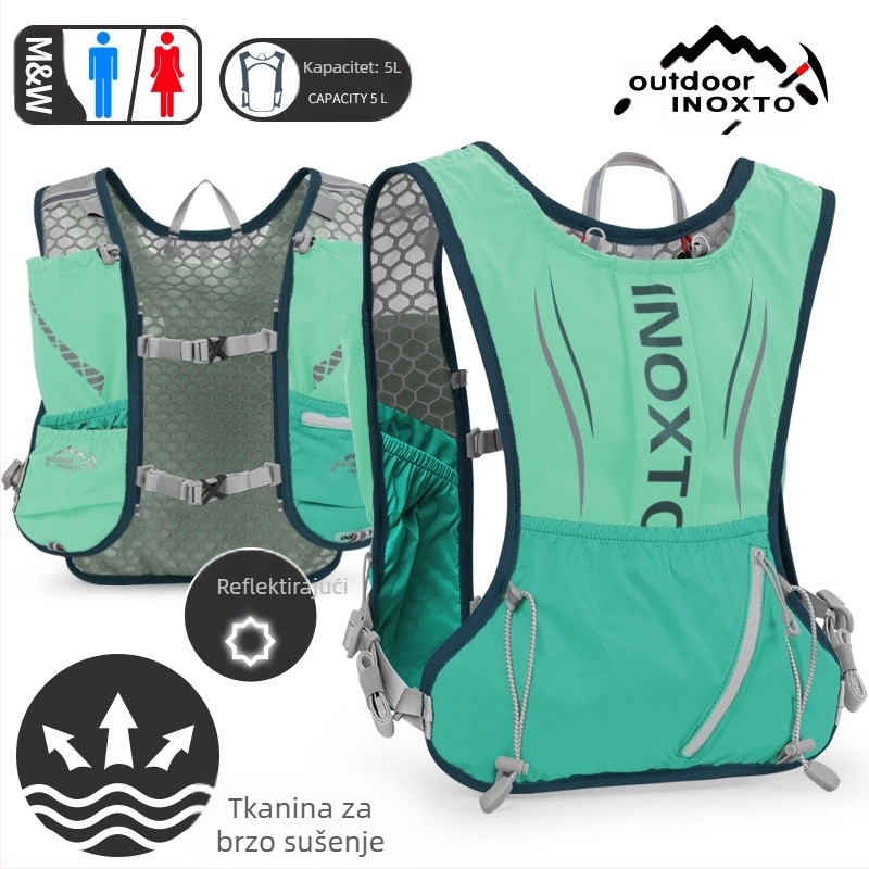 Inoxto Marka Tvornica Izravna prodaja Ruksak za trčanje i hidrataciju, vanjski, dvostruki rameni, sportski, lagani, biciklistički