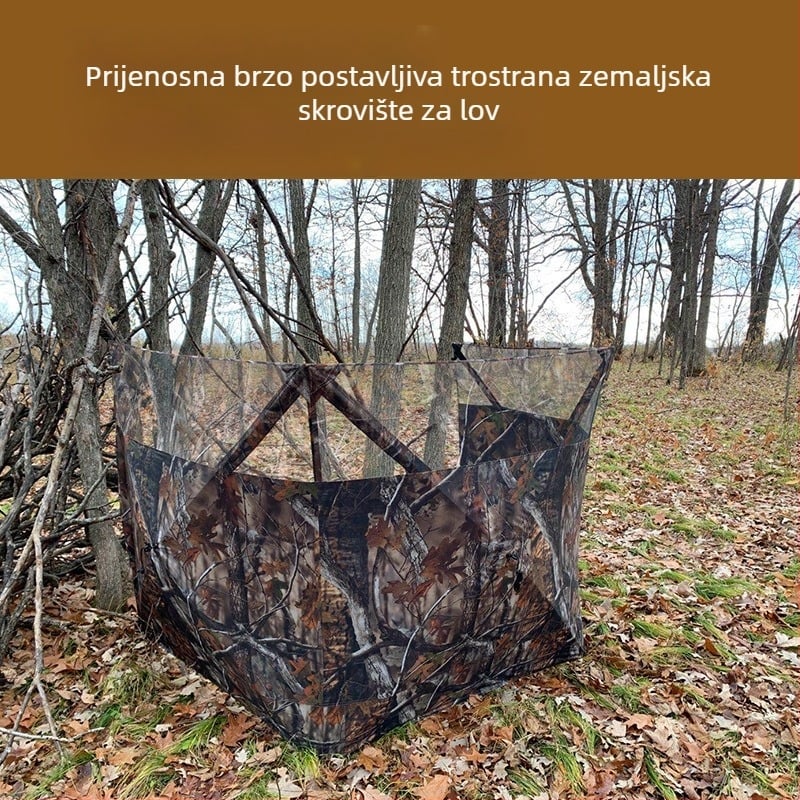 Veleprodaja vanjske kamuflažne lovačke ograde, šumski skriveni lovački šator za purane, dvostrani jednostruki lovački šator