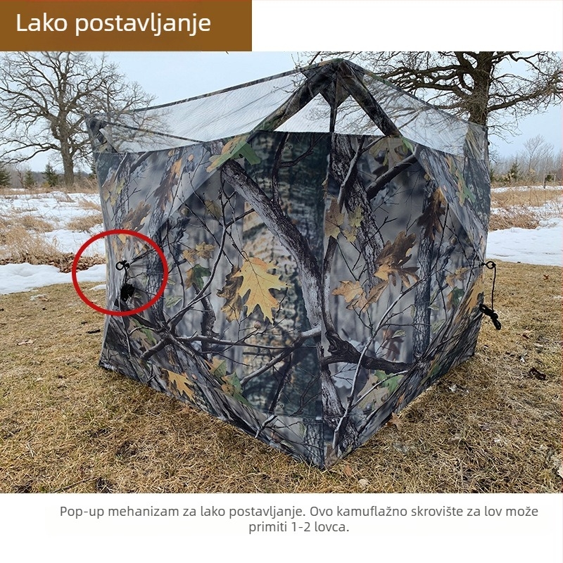 Veleprodaja vanjske kamuflažne lovačke ograde, šumski skriveni lovački šator za purane, dvostrani jednostruki lovački šator