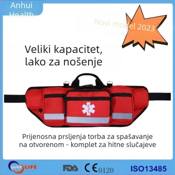 2023 nova prekogranična, vruća prodaja vanjske torbe za spašavanje života oko struka, prijenosna putna torba za prvu pomoć, prazna torba