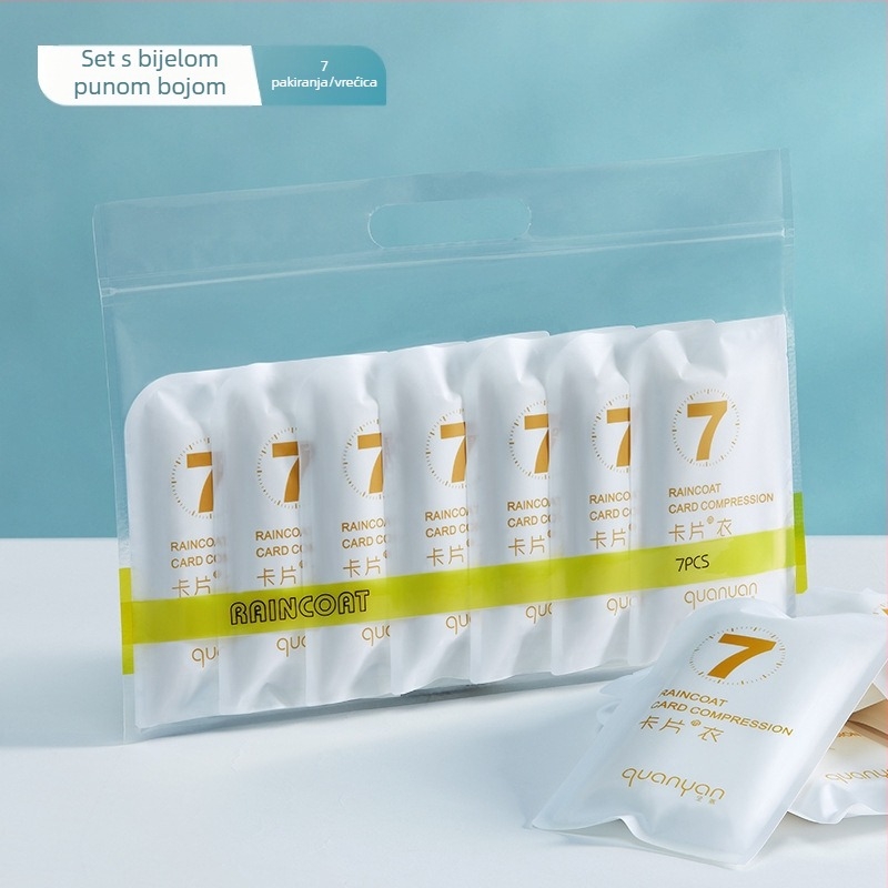 Jednokratni kabanica za odrasle, zadebljana prijenosna kartonska kabanica za djecu, vanjska turistička slikovita vodootporna kompresijska kabanica