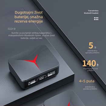 m10 Bluetooth slušalice, snažne, bežične, s dodirnim smanjenjem buke, dugotrajne, s digitalnim zaslonom F9-5c
