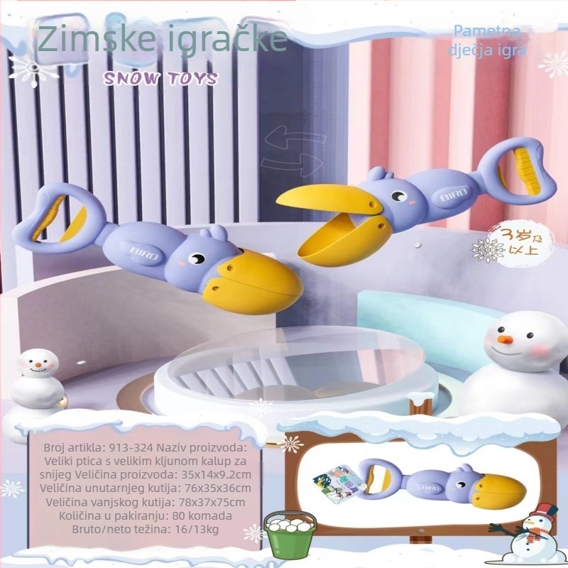 Štipaljka za snježne grudve Veliki snjegović Štipaljka za snijeg Igra snijegom Igra s pijeskom Alat za grudanje Borba snjegovićem Artefakt Model Igračke Veleprodaja