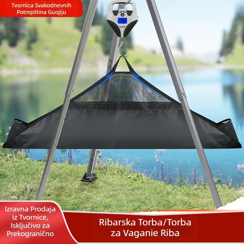 Prekogranična Amazon vanjska ribolovna torba, vreća za utege za ribu, sklopiva mrežasta vreća za utege, remen za ribu, morski ribolov, velika riba