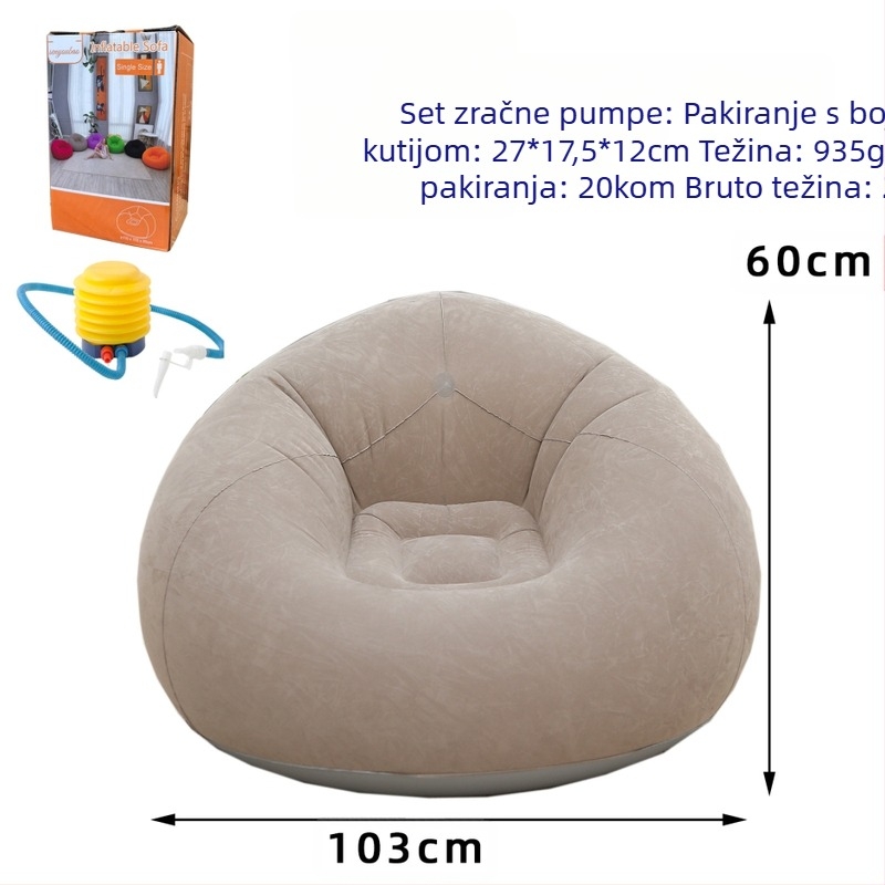 Napuhljiva sofa za lijene hlače, cijev za dovod zraka, prekogranična vruća rasprodaja, sofa za odrasle na napuhavanje, sklopiva sferna sofa, vreća za sjedenje na napuhavanje