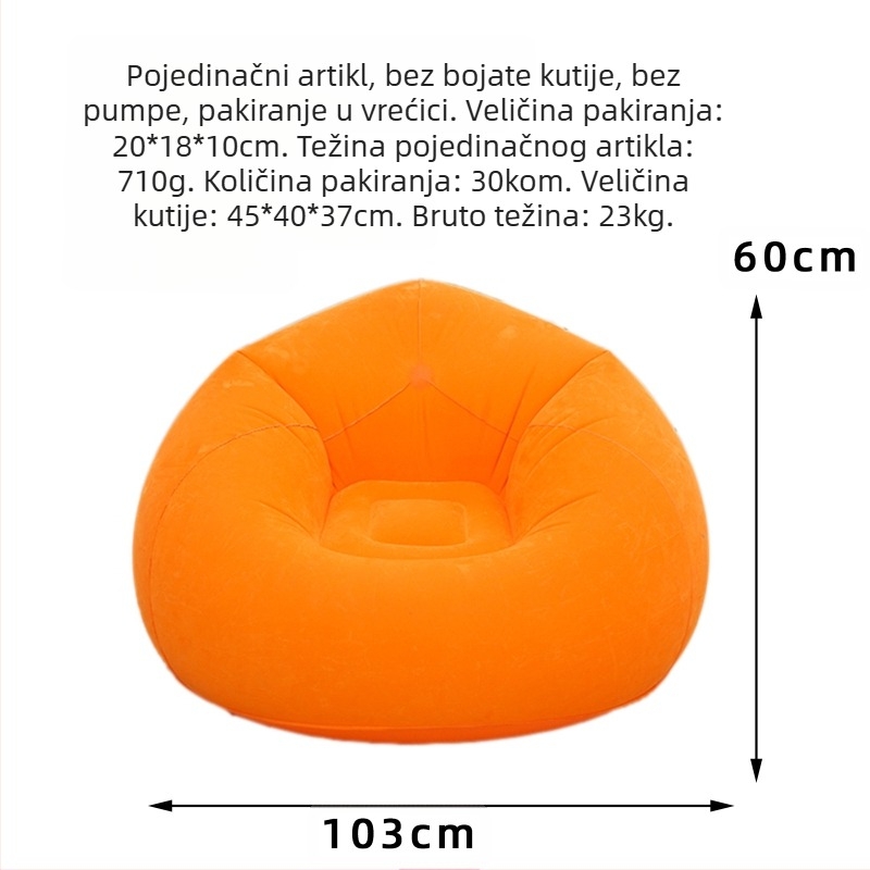 Napuhljiva sofa za lijene hlače, cijev za dovod zraka, prekogranična vruća rasprodaja, sofa za odrasle na napuhavanje, sklopiva sferna sofa, vreća za sjedenje na napuhavanje