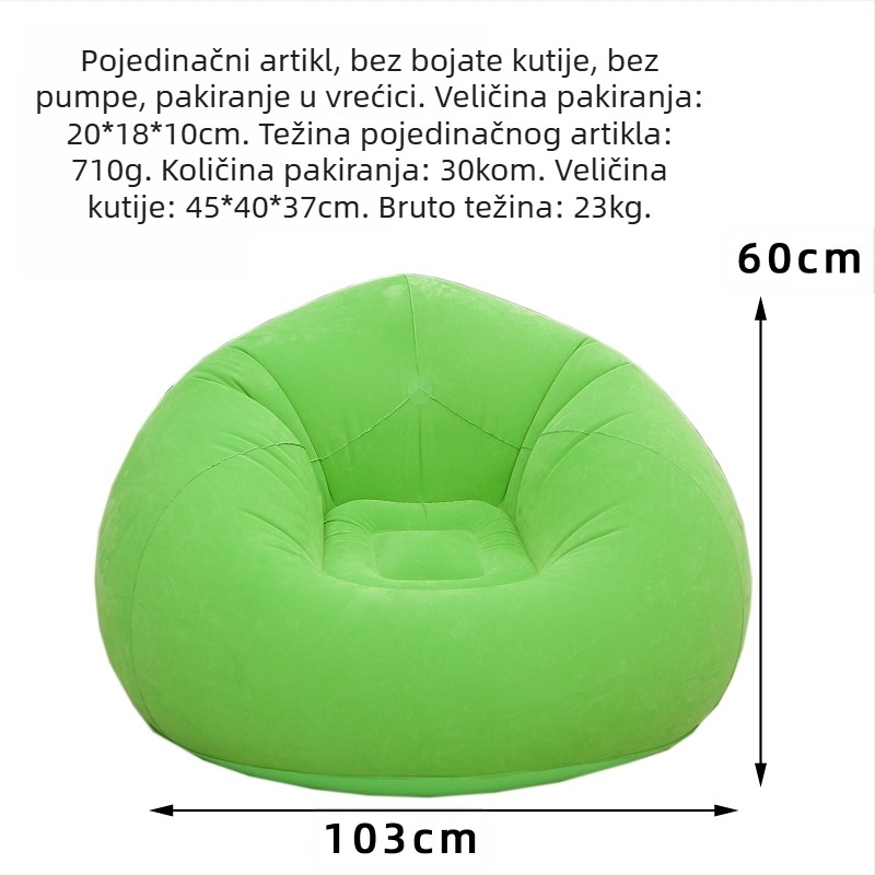 Napuhljiva sofa za lijene hlače, cijev za dovod zraka, prekogranična vruća rasprodaja, sofa za odrasle na napuhavanje, sklopiva sferna sofa, vreća za sjedenje na napuhavanje