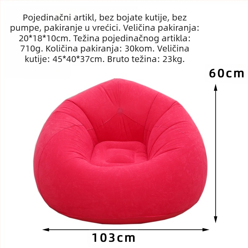 Napuhljiva sofa za lijene hlače, cijev za dovod zraka, prekogranična vruća rasprodaja, sofa za odrasle na napuhavanje, sklopiva sferna sofa, vreća za sjedenje na napuhavanje