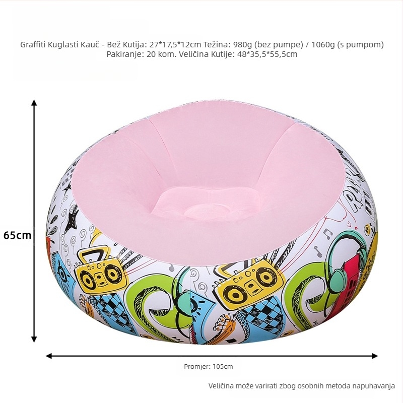 Napuhljiva sofa za lijene hlače, cijev za dovod zraka, prekogranična vruća rasprodaja, sofa za odrasle na napuhavanje, sklopiva sferna sofa, vreća za sjedenje na napuhavanje