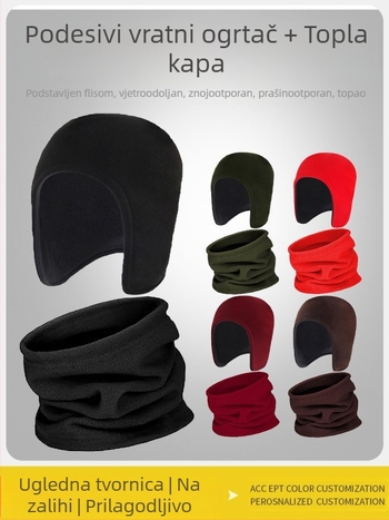 Prekogranična jesenska i zimska polarno flis Lei Feng kapa, kombinacija biciklizma, biciklizma, zadebljanog baršuna, hladnootporna kapa za zaštitu ušiju