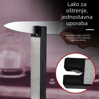 Vanjski sklopivi alat za oštrenje, prijenosni oštrač, dvostrani debeli i tanki kamen za oštrenje, brusilica za brusilicu, brusilica za udice za ribu