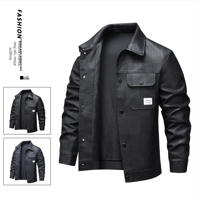 Prekogranična vanjska trgovina Kožna jakna Muška jakna 2025 Nova proljetna kožna jakna Muška jakna Vjetrootporna ležerna jakna Muška