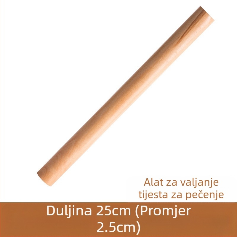 Valjak za kućanstvo od punog drva Valjak za oklagiju od neljepljivog materijala od ebanovine, oklagiju za knedle, kuhinju na veliko