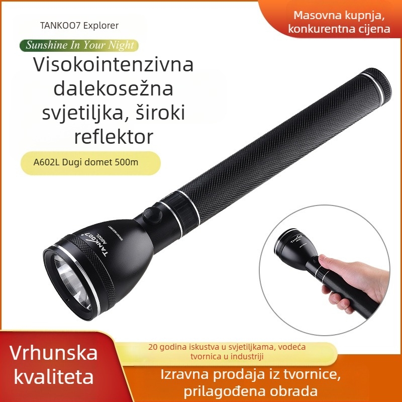TANK007 sigurnosna svjetiljka za detekciju, LED vanjska svjetiljka za patrolno pretraživanje s produženom ručkom A602L