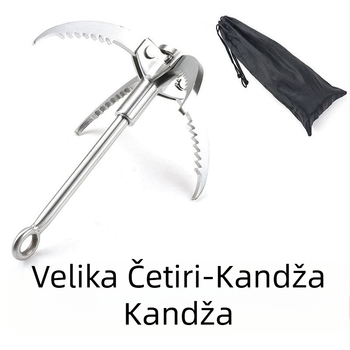 Vanjska kuka za penjanje od nehrđajućeg čelika, leteća tigrova kandža, za preživljavanje u divljini, velika leteća tigrova kandža, alati za penjanje u kampiranju