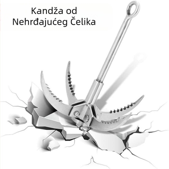 Vanjska kuka za penjanje od nehrđajućeg čelika, leteća tigrova kandža, za preživljavanje u divljini, velika leteća tigrova kandža, alati za penjanje u kampiranju