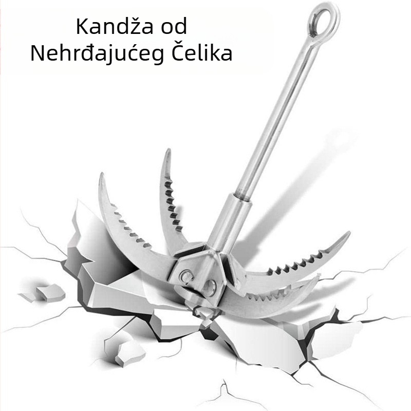 Vanjska kuka za penjanje od nehrđajućeg čelika, leteća tigrova kandža, za preživljavanje u divljini, velika leteća tigrova kandža, alati za penjanje u kampiranju