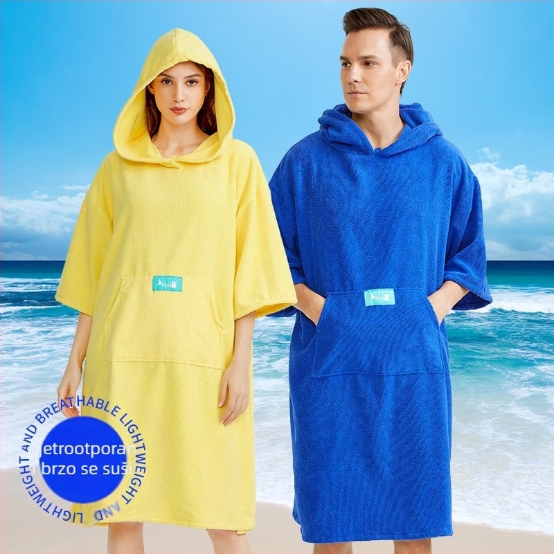 Mikrofiber ručnik za kupanje, upijajući ogrtač za odrasle, nosivi ručnik s kapuljačom, ručnik za plivanje, ronjenje, topli ručnik za plažu
