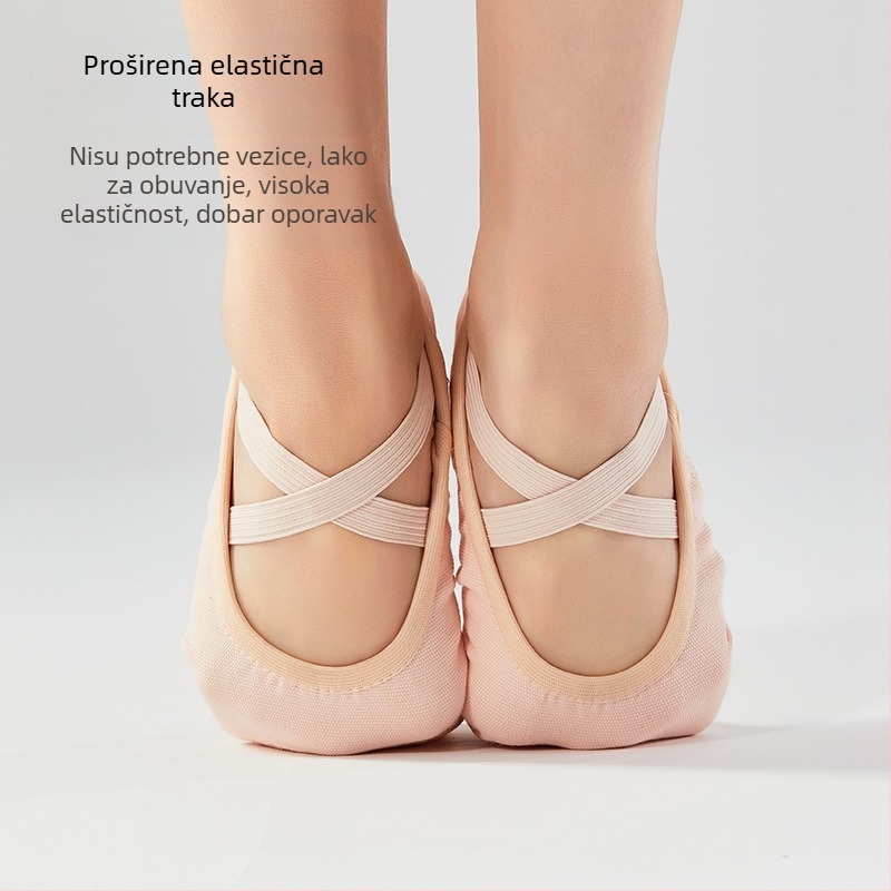 Plesne cipele s mekim potplatom za djecu, platnene cipele za vježbanje, šivanje joge, cipele za ples za odrasle, baletne cipele za vanjsku trgovinu