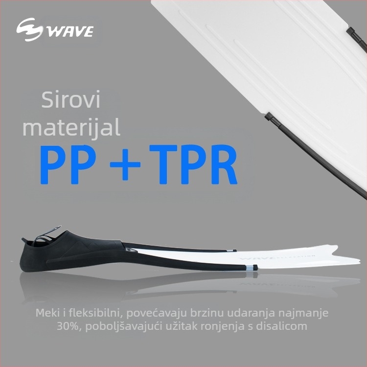 Peraje za ronjenje na dah za muškarce i žene, PP peraje za ribolov i lov, duge peraje, udobne, fleksibilne i lagane, duge peraje za plivanje