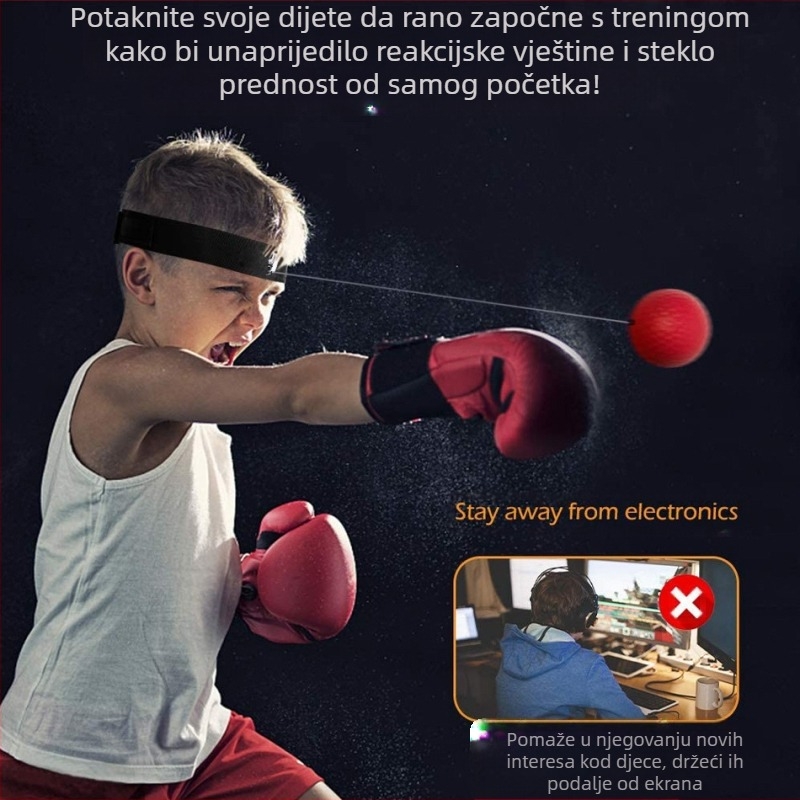 Boksačka reakcijska lopta, montirana na glavu, dekompresijska ventilacijska lopta, magična boksačka brzinska lopta, obiteljski trening, udarna lopta, fitness sprava