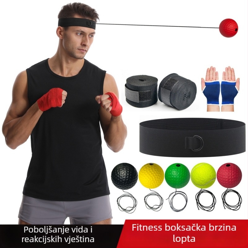 Boksačka reakcijska lopta, montirana na glavu, dekompresijska ventilacijska lopta, magična boksačka brzinska lopta, obiteljski trening, udarna lopta, fitness sprava