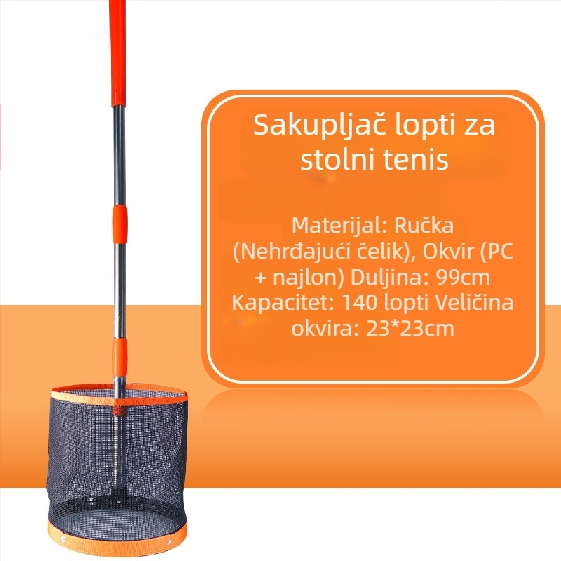 Izravna opskrba tvornice Cilindrični Huisheng berač loptica za stolni tenis Profesionalni berač loptica Velikog kapaciteta za stolni tenis s više loptica za trening