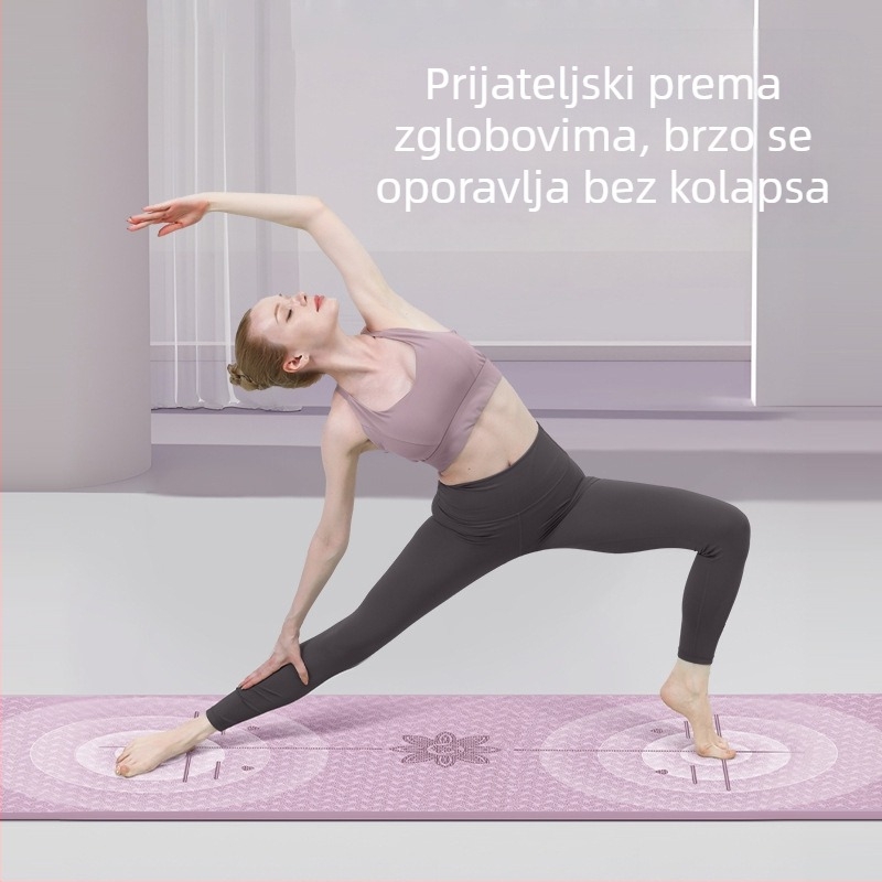 Zhenle djevojačka posebna prostirka za jogu, neklizajuća, zadebljana i proširena, za sportski ples, zvučno izolirana, apsorpcijska prostirka za fitness