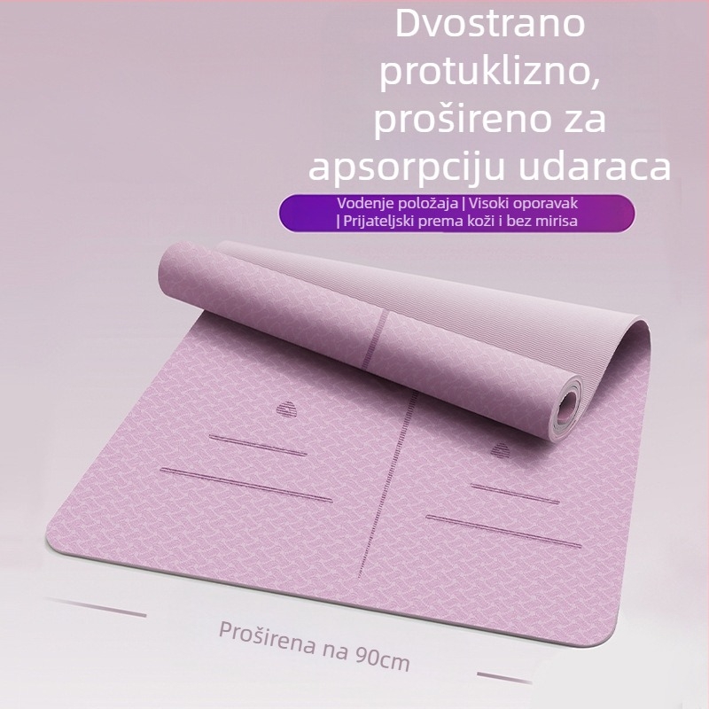 Zhenle djevojačka posebna prostirka za jogu, neklizajuća, zadebljana i proširena, za sportski ples, zvučno izolirana, apsorpcijska prostirka za fitness