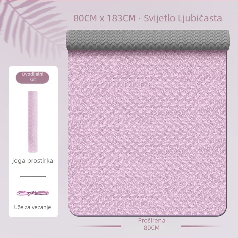Zhenle djevojačka posebna prostirka za jogu, neklizajuća, zadebljana i proširena, za sportski ples, zvučno izolirana, apsorpcijska prostirka za fitness