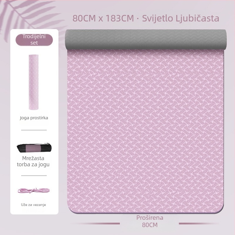 Zhenle djevojačka posebna prostirka za jogu, neklizajuća, zadebljana i proširena, za sportski ples, zvučno izolirana, apsorpcijska prostirka za fitness