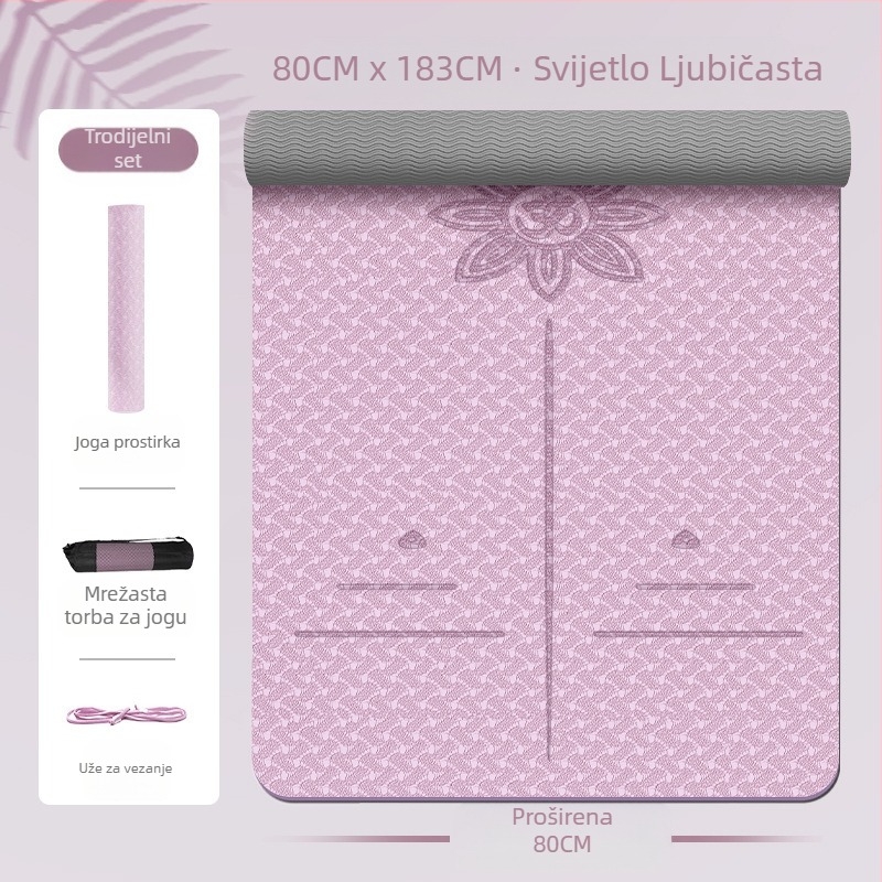 Zhenle djevojačka posebna prostirka za jogu, neklizajuća, zadebljana i proširena, za sportski ples, zvučno izolirana, apsorpcijska prostirka za fitness