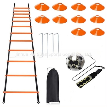 Nogometni trening Agile Ladder Logo Disc Resistance Umbrella Mekano odijelo Skakanje Lattice Agile Ladder Lestve od užeta Trening odijelo