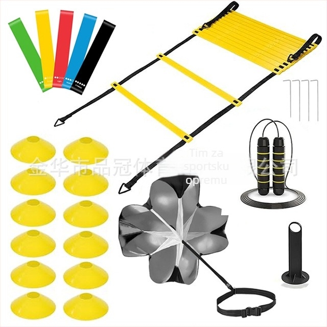 Nogometni trening Agile Ladder Logo Disc Resistance Umbrella Mekano odijelo Skakanje Lattice Agile Ladder Lestve od užeta Trening odijelo