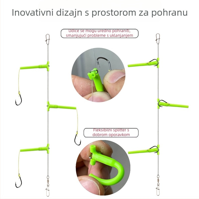 Lov Novi set za ribolov s udicom protiv namotavanja, set za morski štap, Isekin rukav, Maru World, posebna udica za morski ribolov