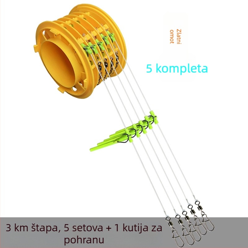 Lov Novi set za ribolov s udicom protiv namotavanja, set za morski štap, Isekin rukav, Maru World, posebna udica za morski ribolov