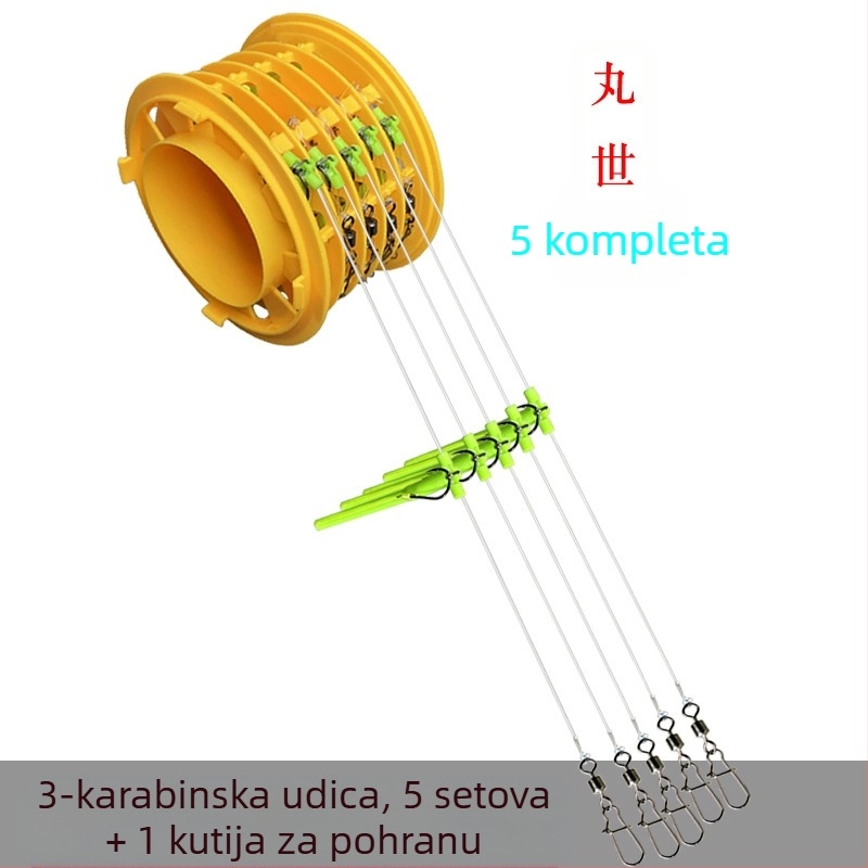 Lov Novi set za ribolov s udicom protiv namotavanja, set za morski štap, Isekin rukav, Maru World, posebna udica za morski ribolov