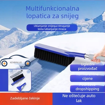 Lopata za čišćenje snijega s automobila, snježni dan, odmrzavanje artefakata, struganje artefakata s prozora, lopata za čišćenje snijega, odmrzavanje uvlačivog automobilskog stakla, brzo uklanjanje snijega, lopata za led